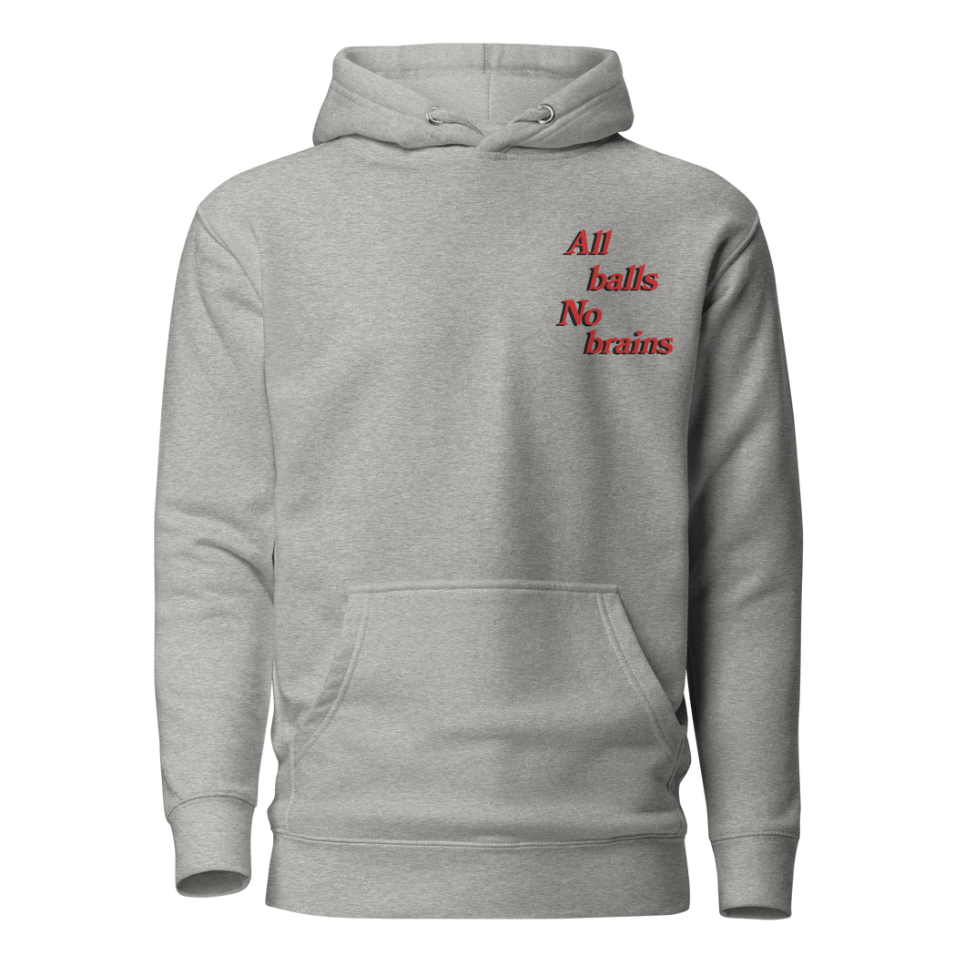 Grey ABNB Embroidered Hoodie