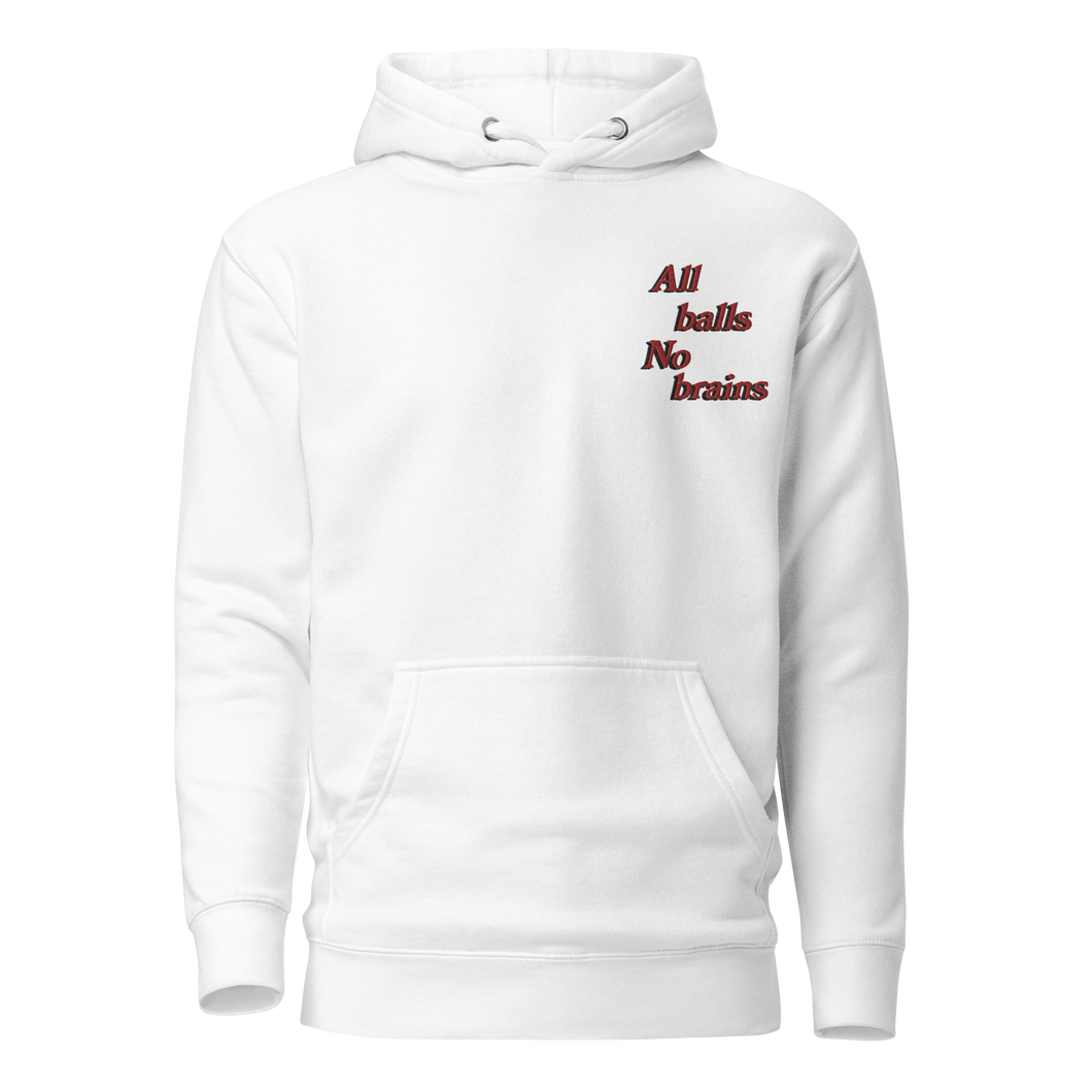 White ABNB Embroidered Hoodie